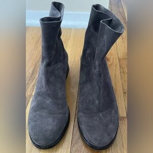 EILEEN FISHER brown suede leather short boots booties 6.5